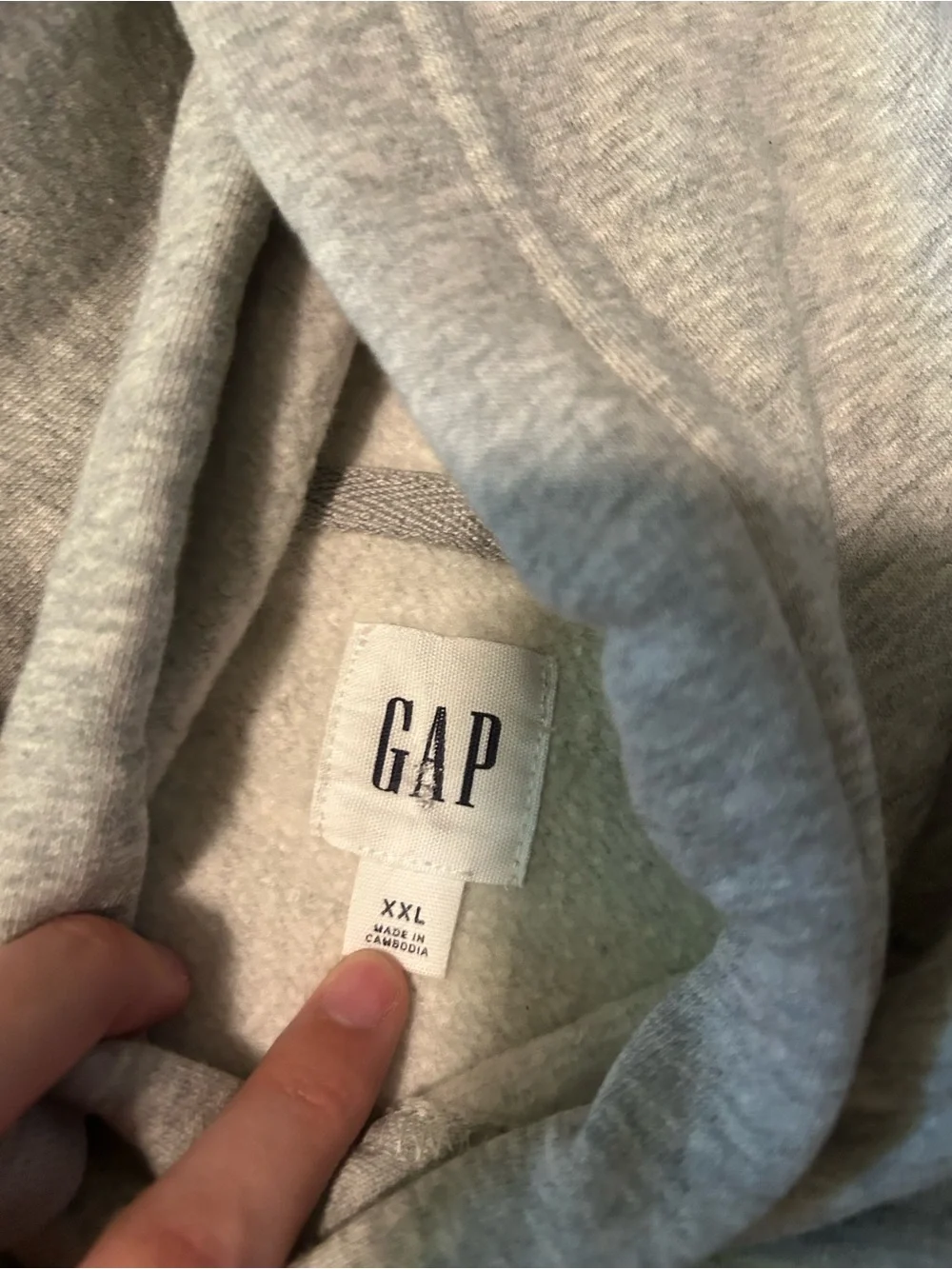 GAP Light Heather Gray Pullover Hoodie
